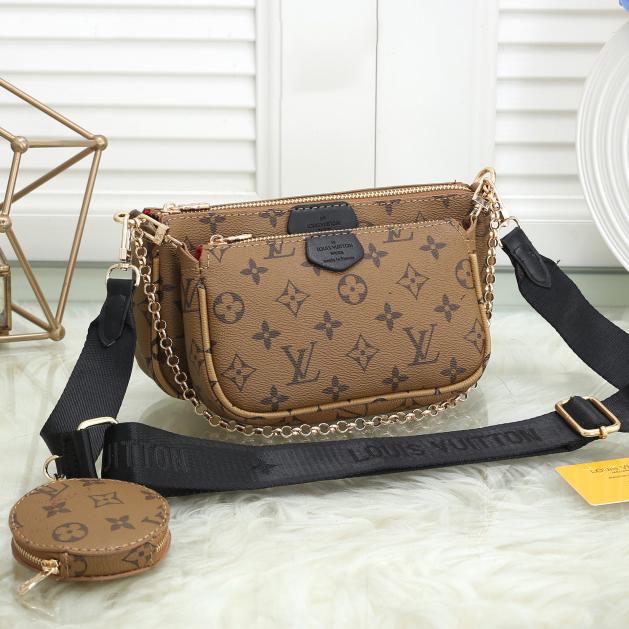 Louis Vuitton LV Crossbody Shoulder Bag Set Coffee