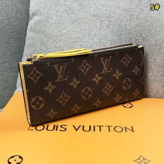 LV Louis Vuitton New fashion monogram print leather double zippe