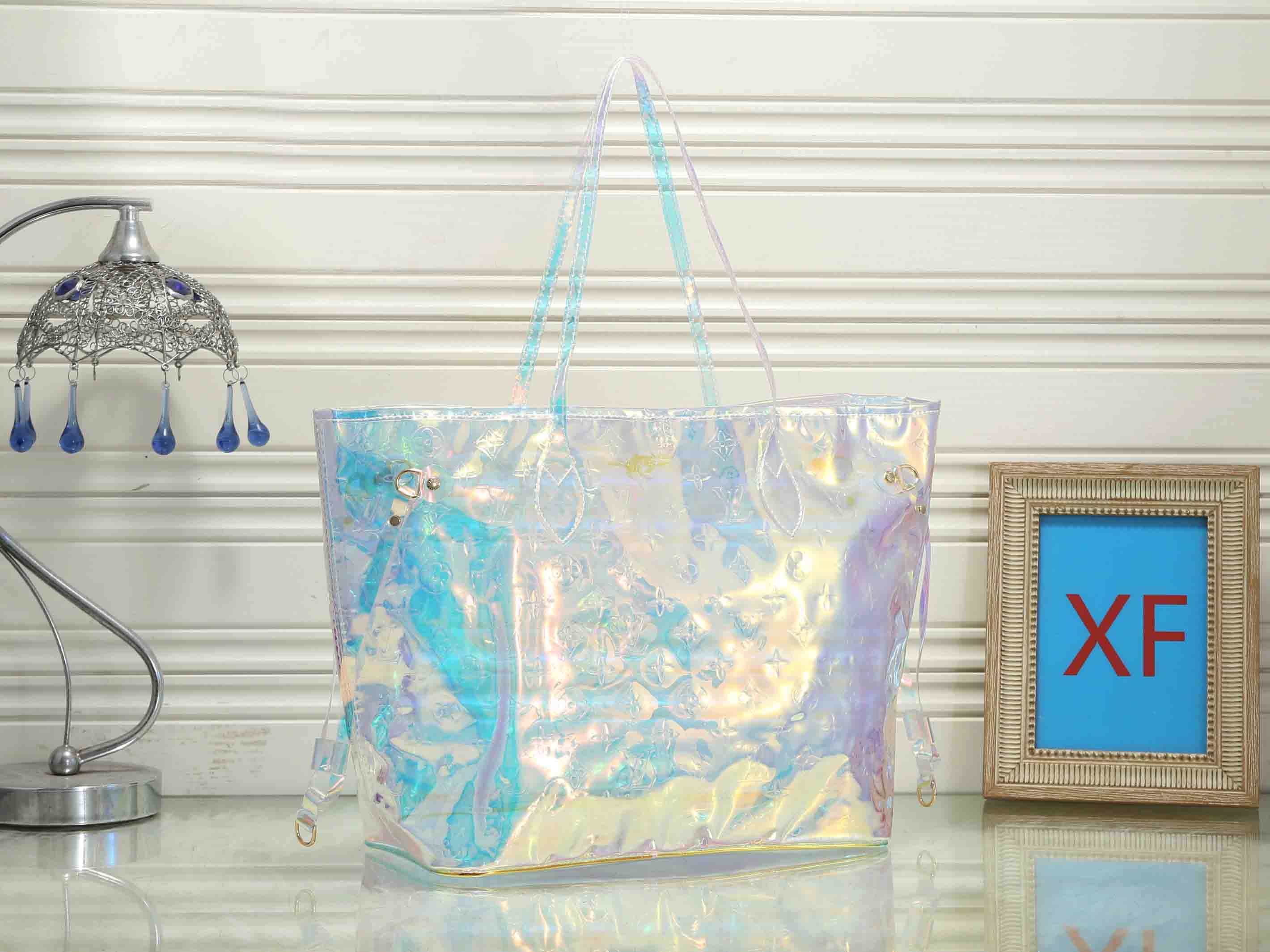 LV Louis Vuitton Women Fashion Shopping Laser Tote Handbag Shoul