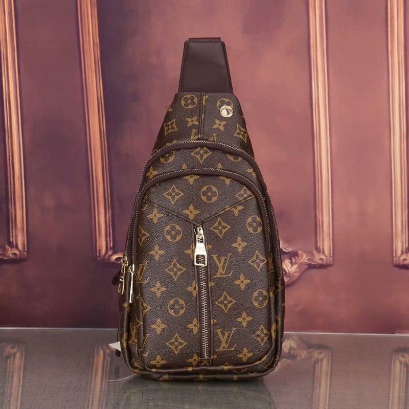 Louis Vuitton's new zipper large-capacity chest bag fashion print one-shoulder messenger bag