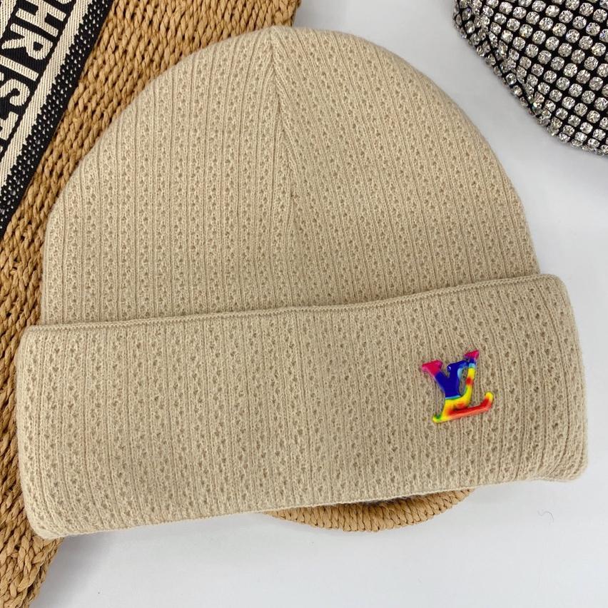 LV Louis Vuitton Fashionable Men and Women Colorful Logo Knitted Wool Hat Warm Sun Hat Cap