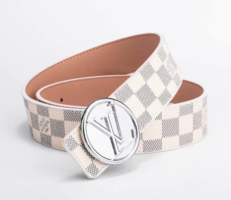 Inseva LV Louis Vuitton Fashion New Tartan Leather Women Men Lei