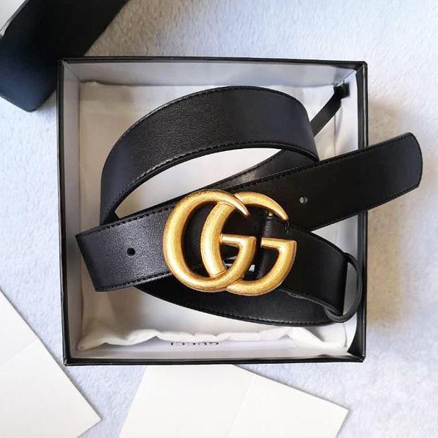 GG solid color sewing thread letter gold buckle ladies shoulder 