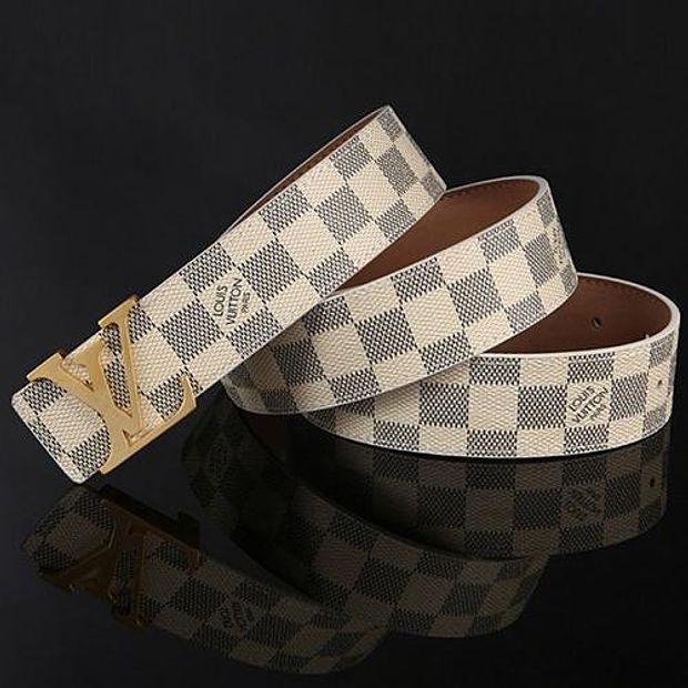 LV Louis Vuitton Tide brand men and women classic chessboard presbyopia fashion smooth buckle belt