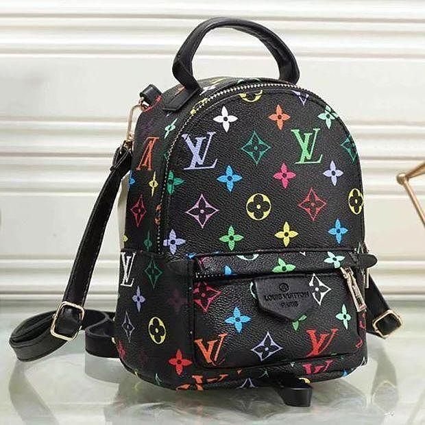 LV Louis Vuitton Fashion classic print backpack large capacity leisure