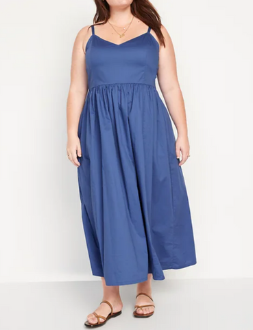 cotton-poplin cami maxi dress by old navy