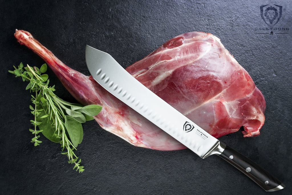 bullnose knife laying on top of raw meat