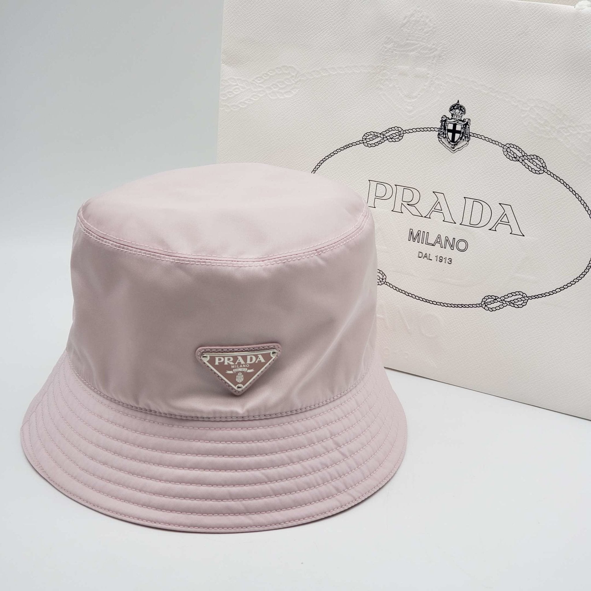 PRADA Re-Nylon Bucket Pink Hat – Luxury Cheaper