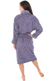 Alexander Del Rossa Women's Plush Fleece Robe - Purple