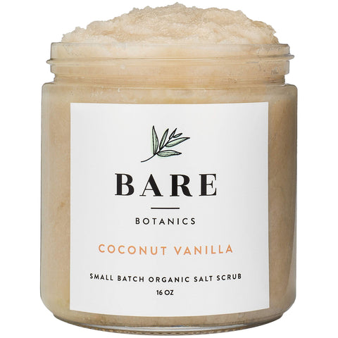 Bare Botanics Sea Salt Body Scrub (Coconut Vanilla) Mega 16oz