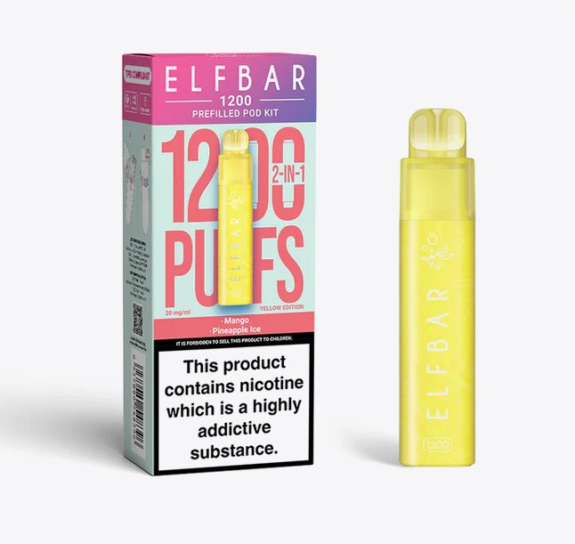 2 in 1 Elfbar 1200 Puffs Prefilled Pod Kit - Mcr Vape Distro