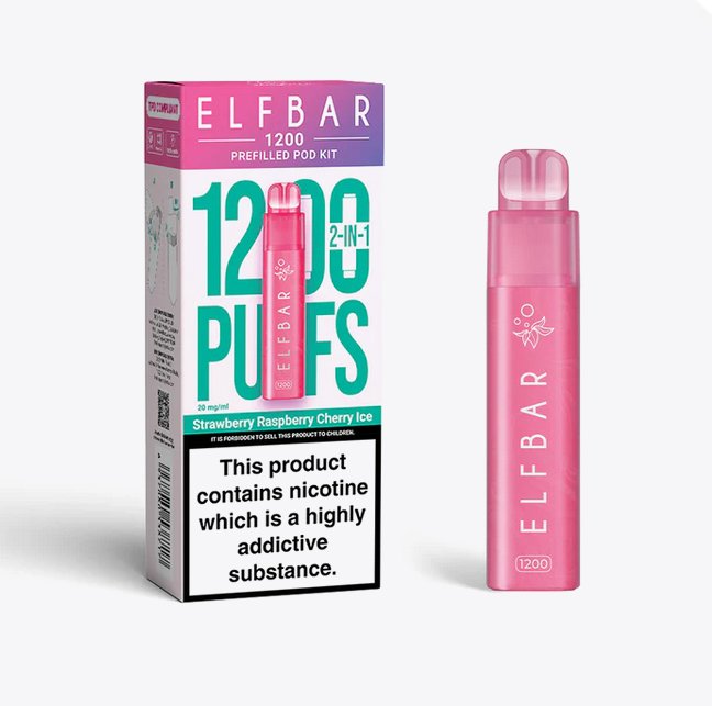 2 in 1 Elfbar 1200 Puffs Prefilled Pod Kit - Mcr Vape Distro