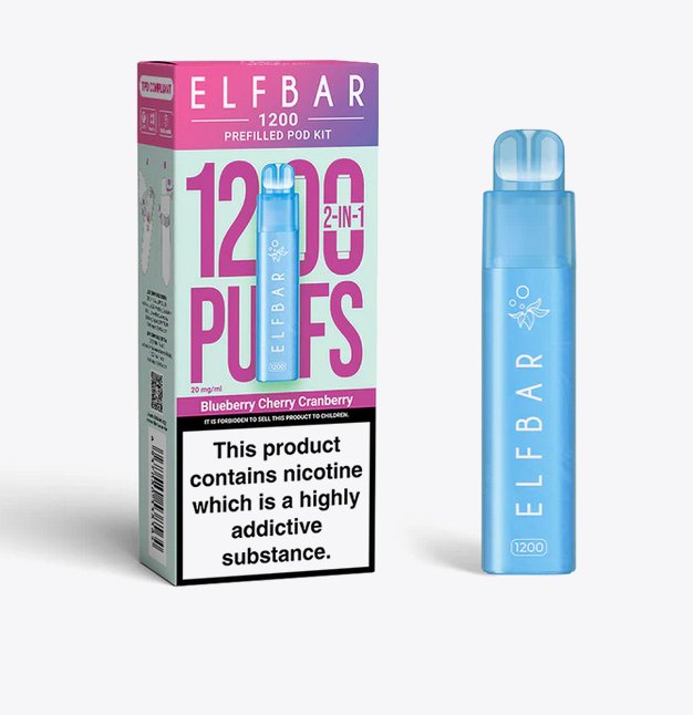 2 in 1 Elfbar 1200 Puffs Prefilled Pod Kit - Mcr Vape Distro