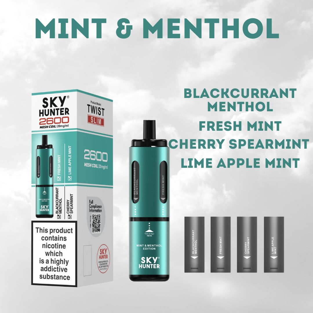 4 in 1 Sky Hunter 2600 Puffs Disposable Vape Box of 5 - Mcr Vape Distro