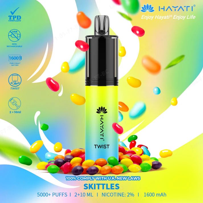 Hayati Twist 5000 Puffs Disposable Vape Pod Kit Box of 10 - Mcr Vape Distro