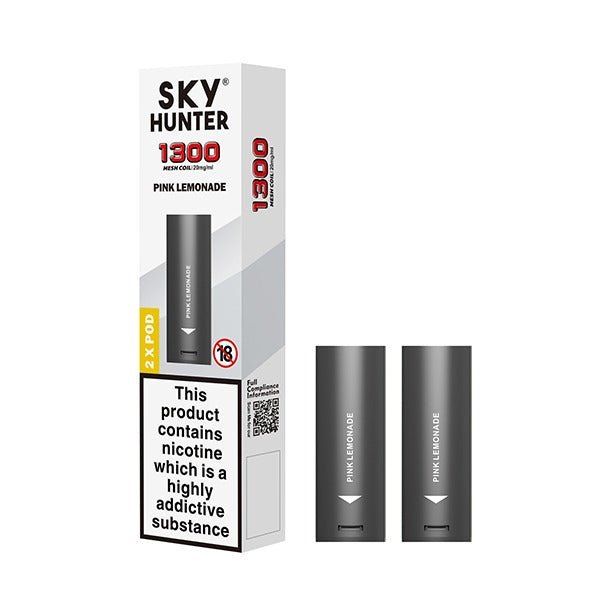 Sky Hunter 1300 Pre-filled Replacement Pods ( Box of 10 ) - Mcr Vape Distro