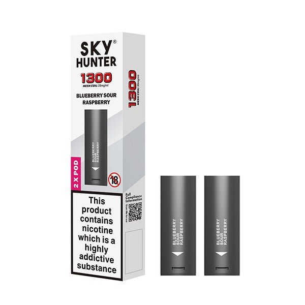 Sky Hunter 1300 Pre-filled Replacement Pods ( Box of 10 ) - Mcr Vape Distro