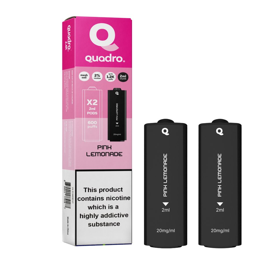 4 in 1 Quadro 2400 Puffs Replacement Pods Box of 10 - Mcr Vape Distro