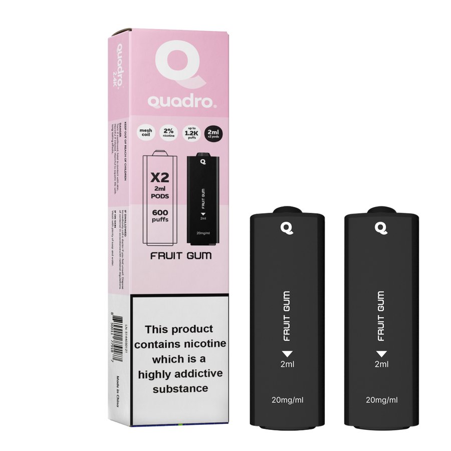 4 in 1 Quadro 2400 Puffs Replacement Pods Box of 10 - Mcr Vape Distro