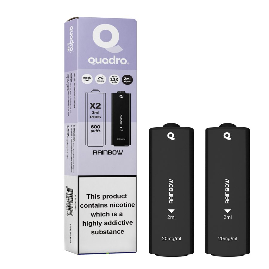 4 in 1 Quadro 2400 Puffs Replacement Pods Box of 10 - Mcr Vape Distro