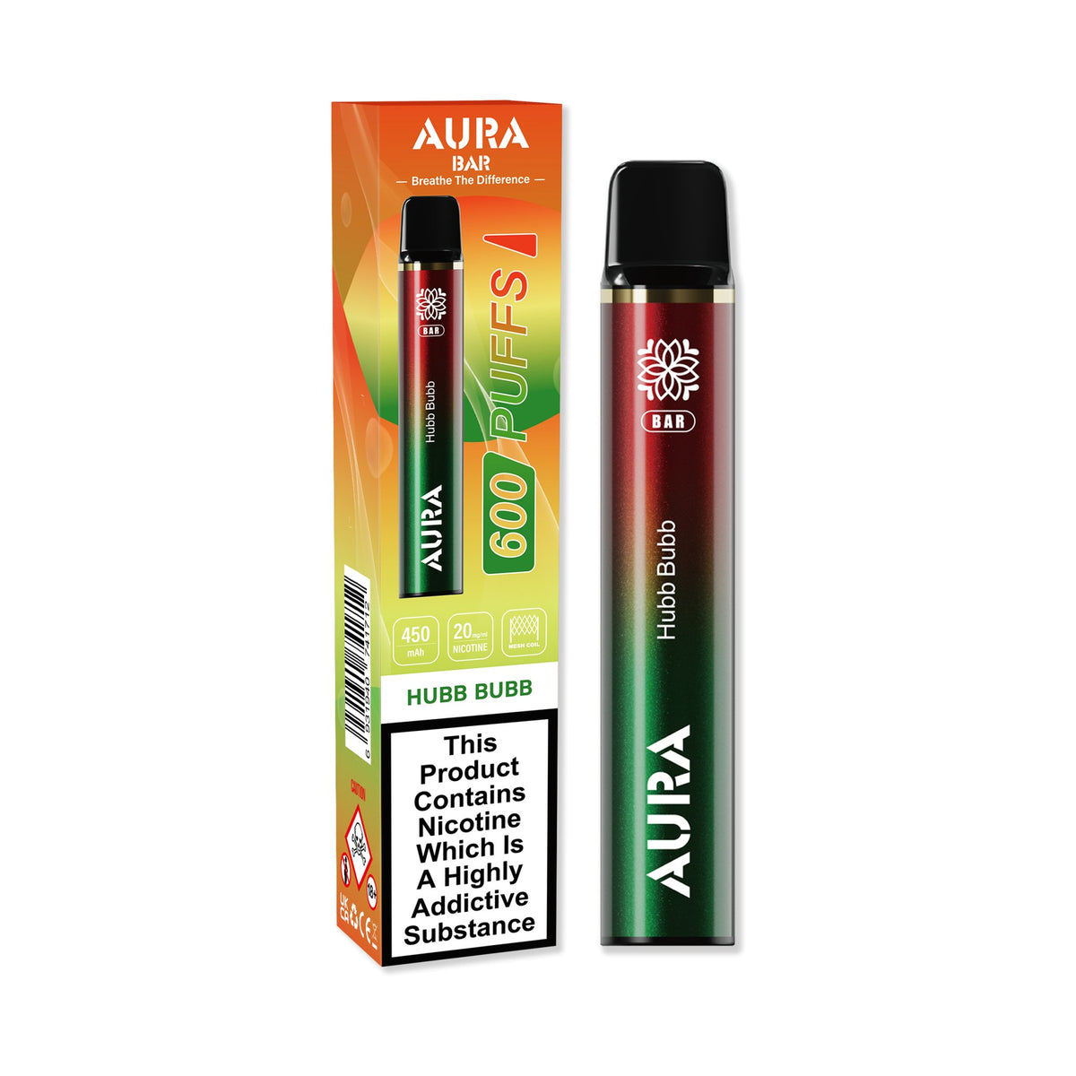 Aura Bar 600 Puffs Disposbale Vape Pod Box of 10 - Mcr Vape Distro