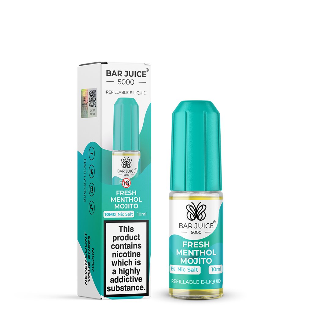 BAR JUICE 5000 - FRESH MENTHOL MOJITO - 10ML [BOX OF 10] - Mcr Vape Distro