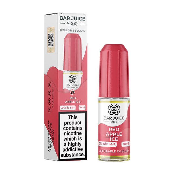 BAR JUICE 5000 - RED APPLE ICE - 10ML [BOX OF 10] - Mcr Vape Distro