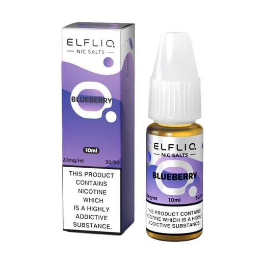 ELF BAR - ELFLIQ - BLUEBERRY - 10ML NIC SALT (Box Of 10) - Mcr Vape Distro