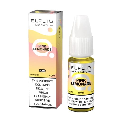 ELF BAR - ELFLIQ - PINK LEMONADE - 10ML NIC SALT (Box of 10) - Mcr Vape Distro