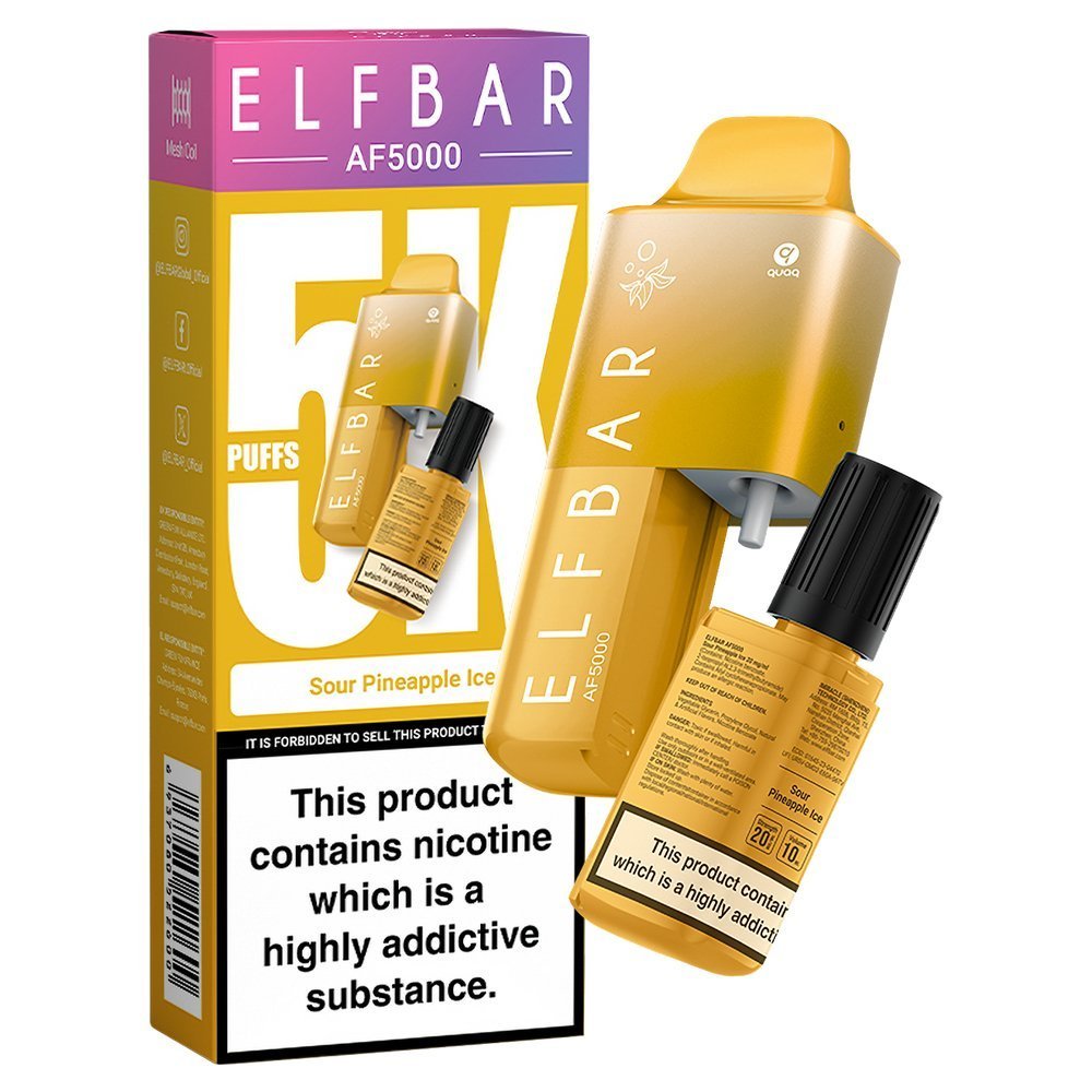 Elfbar AF5000 Puffs Disposable Vape Device - Box of 5 - Mcr Vape Distro