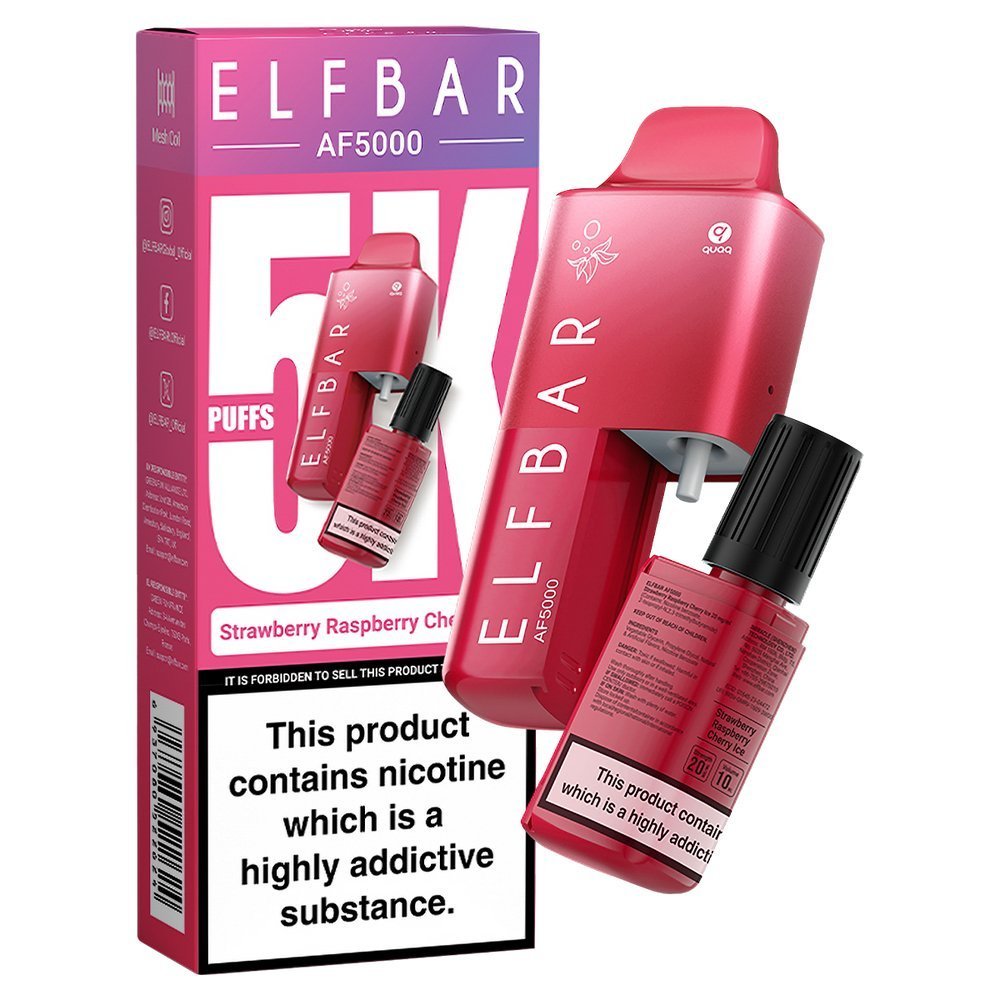 Elfbar AF5000 Puffs Disposable Vape Device - Box of 5 - Mcr Vape Distro