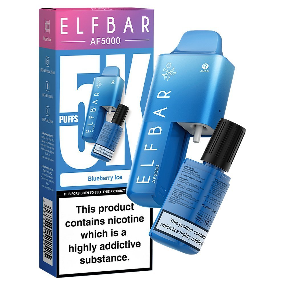 Elfbar AF5000 Puffs Disposable Vape Device - Box of 5 - Mcr Vape Distro