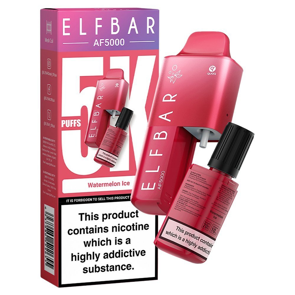 Elfbar AF5000 Puffs Disposable Vape Device - Box of 5 - Mcr Vape Distro