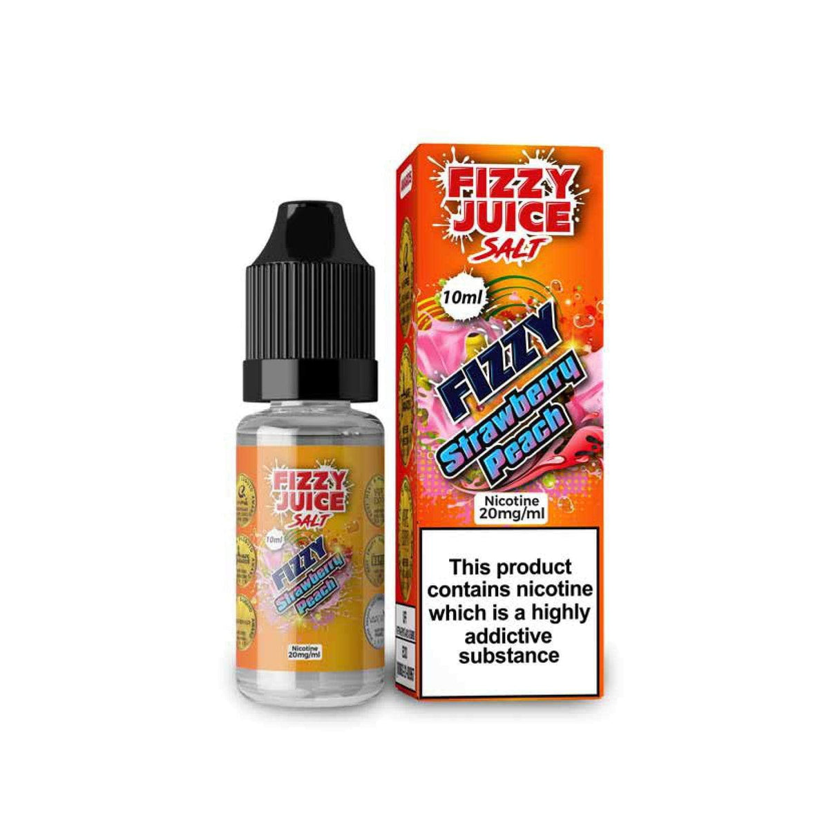 Fizzy Juice - Strawberry Peach - Nic Salt - Pack x 10 - Mcr Vape Distro