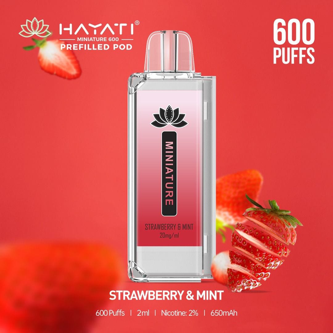 Hayati Miniature 600 Prefilled Replacement Pods - Box of 10 - Mcr Vape Distro