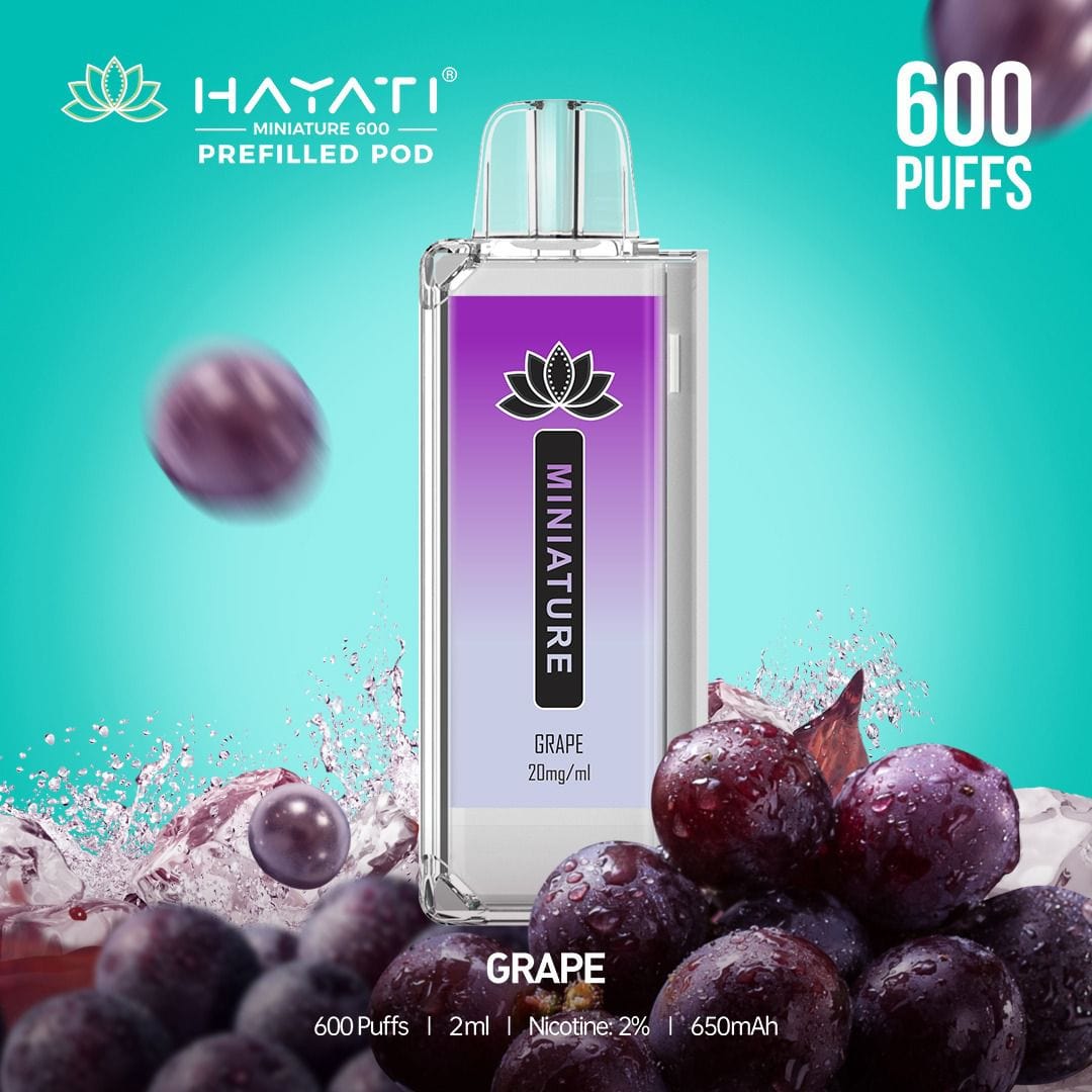 Hayati Miniature 600 Prefilled Replacement Pods - Box of 10 - Mcr Vape Distro