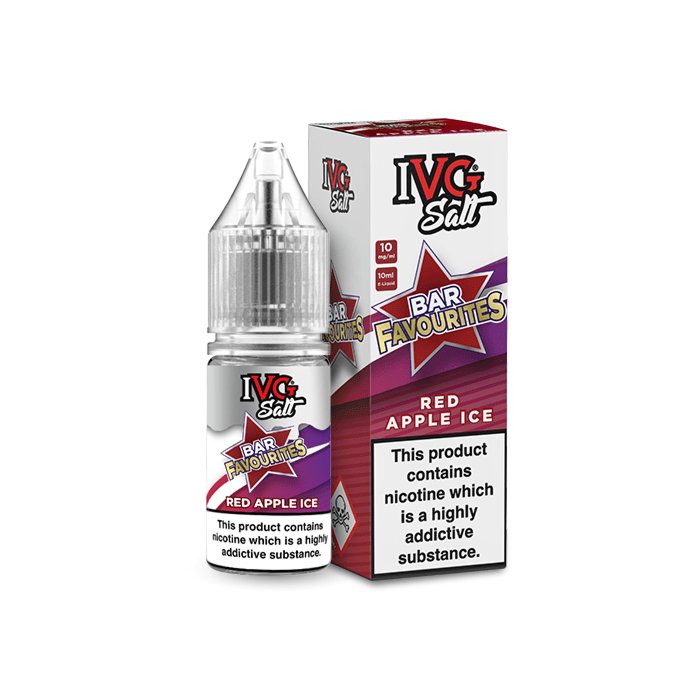 IVG SALTS - BAR FAVOURITES - RED APPLE ICE - 10ML - Mcr Vape Distro