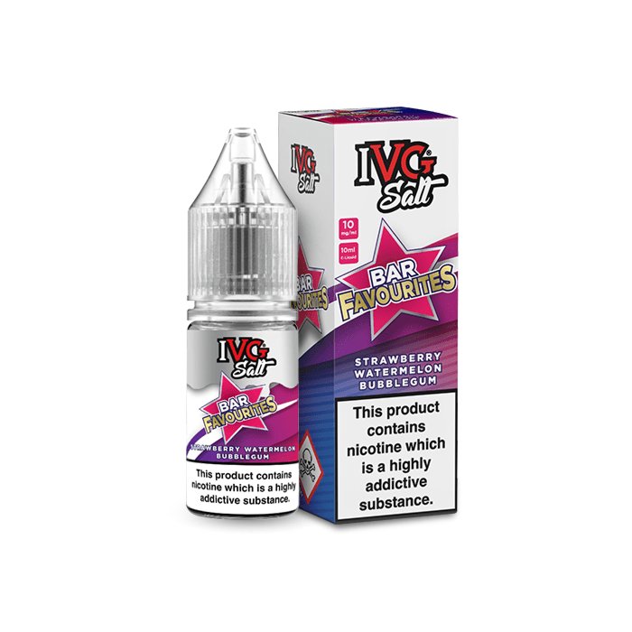 IVG SALTS - BAR FAVOURITES - STRAWBERRY WATERMELON BUBBLEGUM - 10ML - Mcr Vape Distro