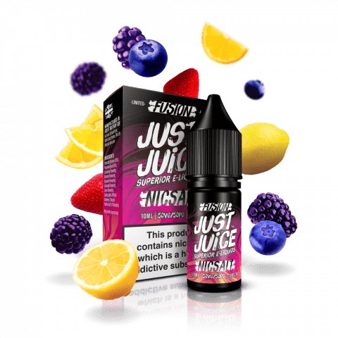 JUST JUICE - FUSION BERRY BRUST & LEMONADE - 10ML NIC SALTS (BOX OF 5) - Mcr Vape Distro