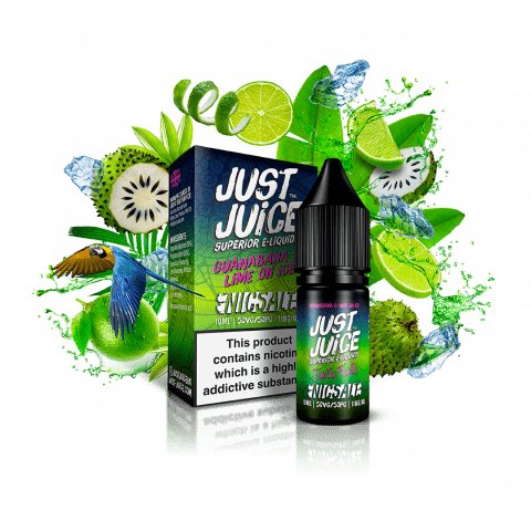 JUST JUICE - GUNANABANA & LIME ON ICE - 10ML NIC SALTS (BOX OF 5) - Mcr Vape Distro