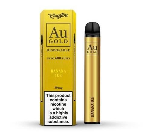 Kingston Au Gold 600 Puffs Disposable Vape Pod (Box of 10) - Mcr Vape Distro