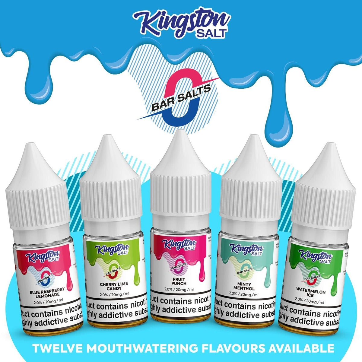 Kingston Bar Salts - 10ml - Nic Salts - Pack of 10 - Mcr Vape Distro