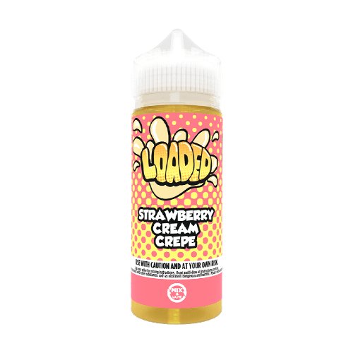 Loaded - Strawberry Cream Crepe - 100ML Shortfill - Mcr Vape Distro