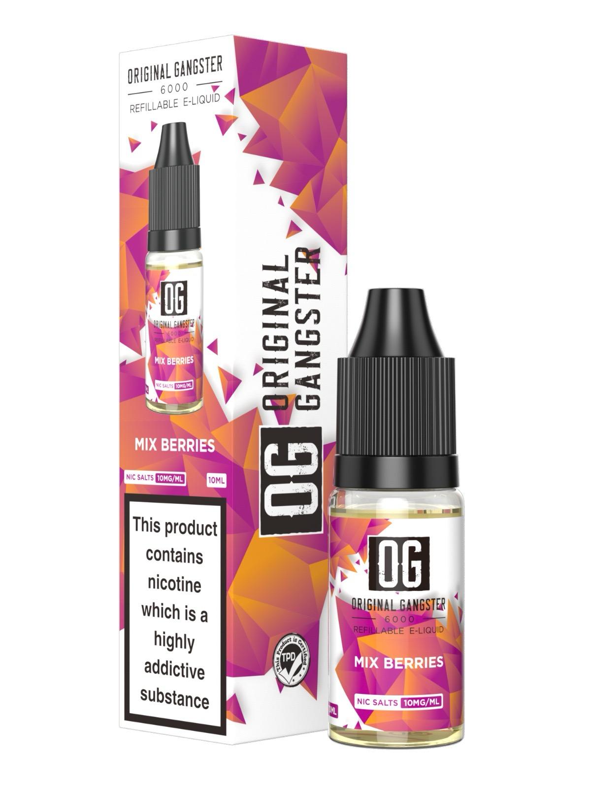 OG Original Gangster 6000 Salt 10ml ( Box of 10 ) - Mcr Vape Distro