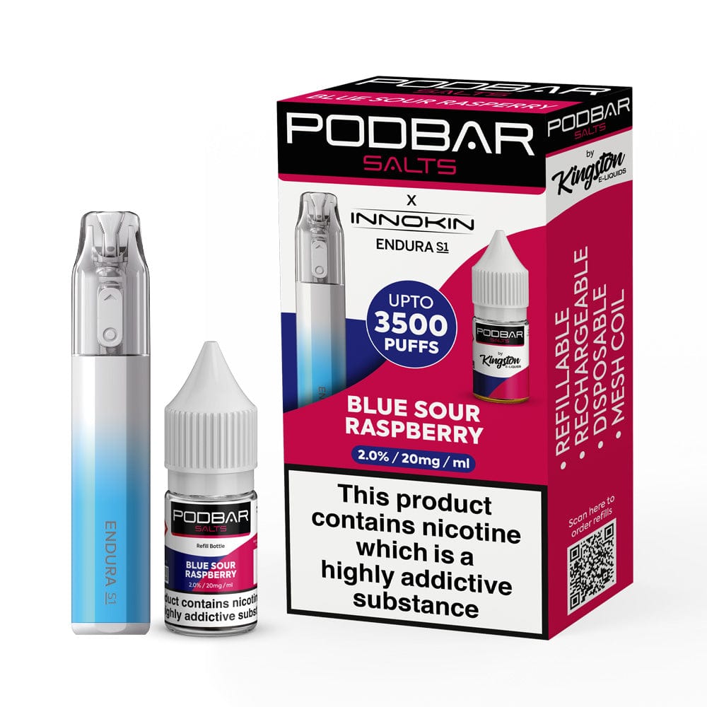 Podbar Salts + Innokin Endura S1 Pod Kit - Twin Pack - Mcr Vape Distro