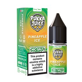 PUKKA JUICE - PINEAPPLE ICE - 10ML NIC SALT - BOX OF 10 - Mcr Vape Distro