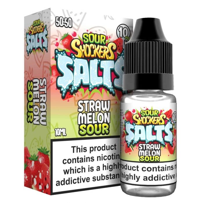 Sour Shockers Salts - Straw Lemon Sour - 10ml Nic Salt (Pack of 5) - Mcr Vape Distro