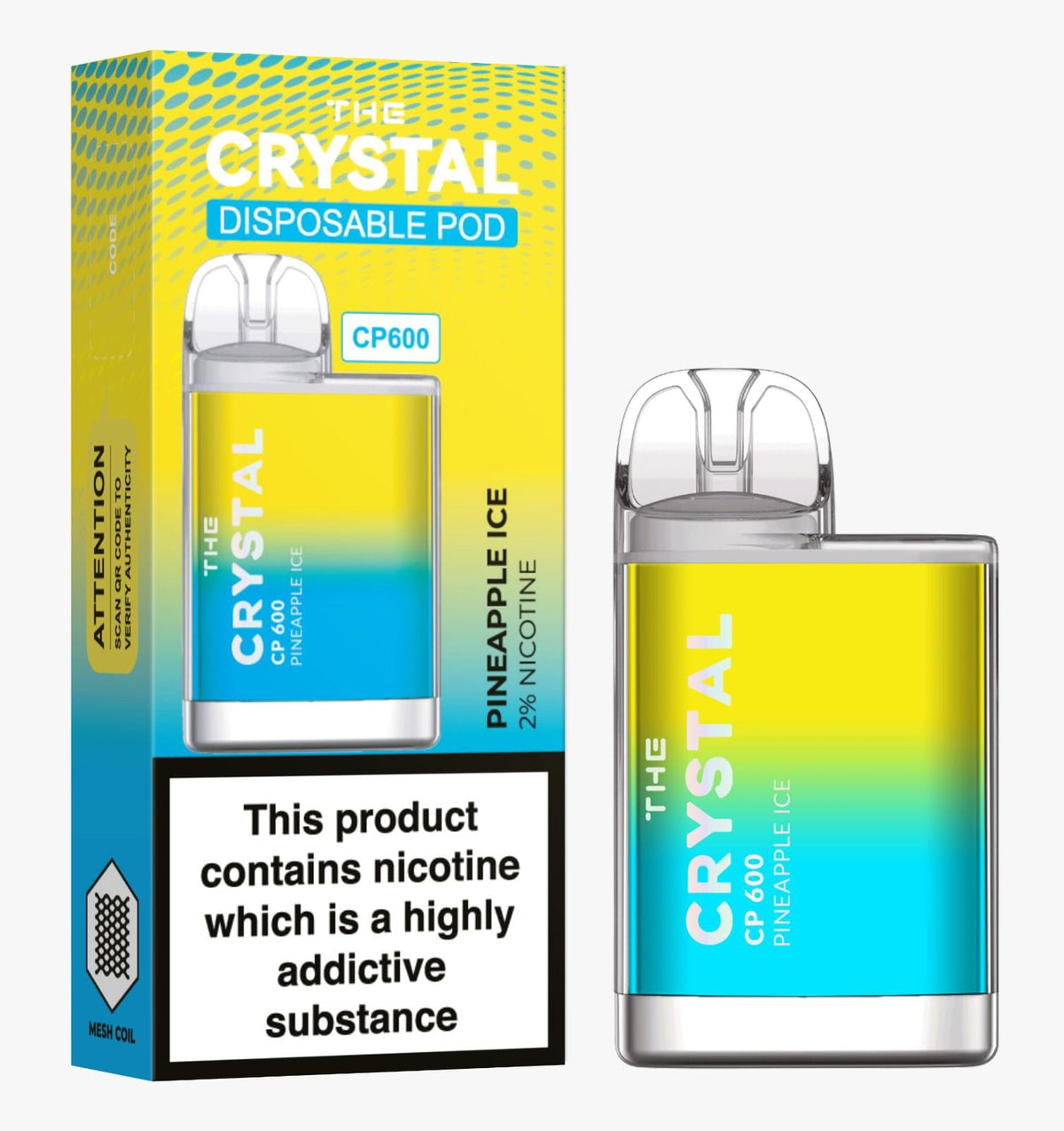 The Crystal CP600 Disposable Vape Puff Mini Pod Box of 10 - Mcr Vape Distro