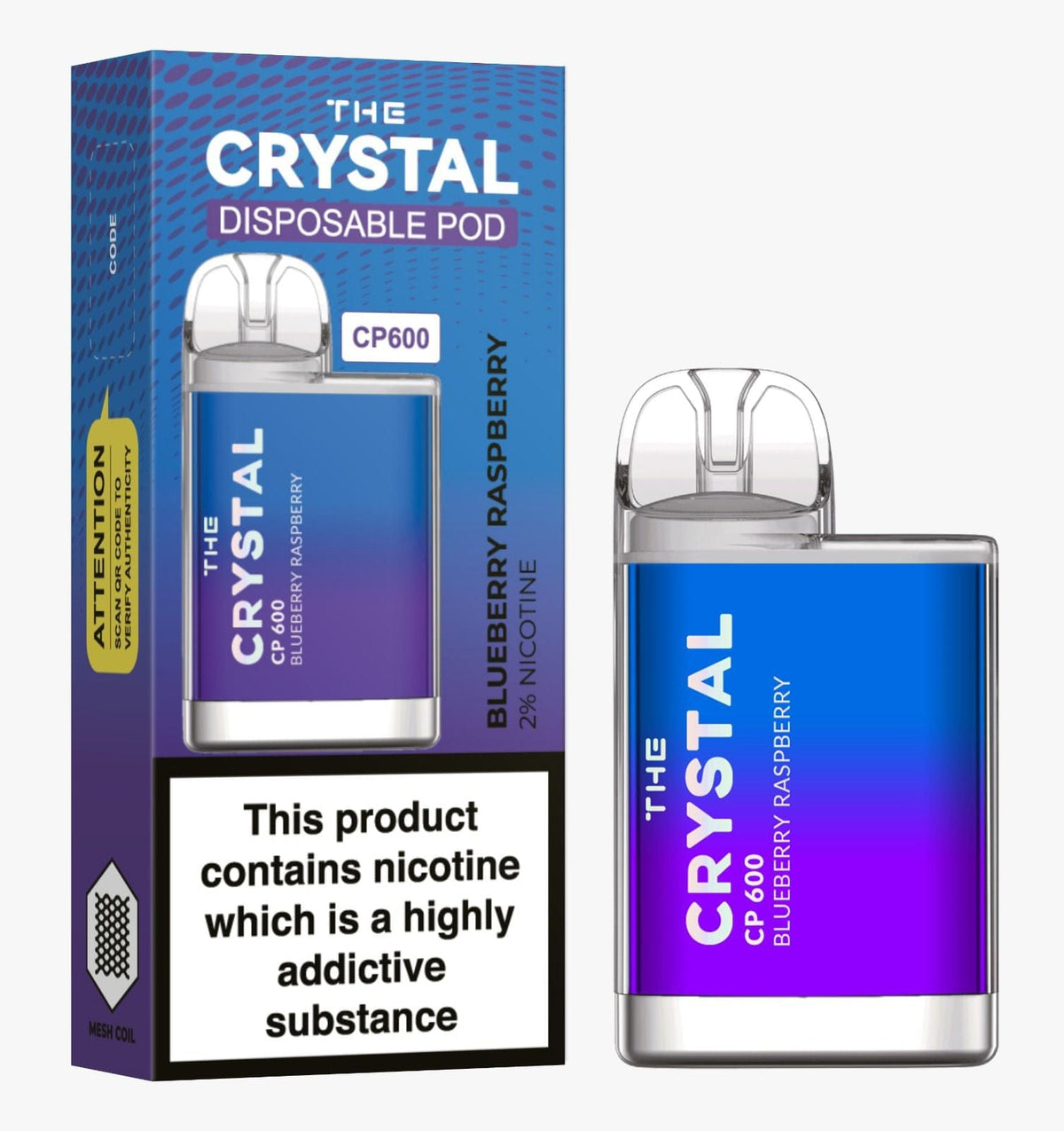 The Crystal CP600 Disposable Vape Puff Mini Pod Box of 10 - Mcr Vape Distro