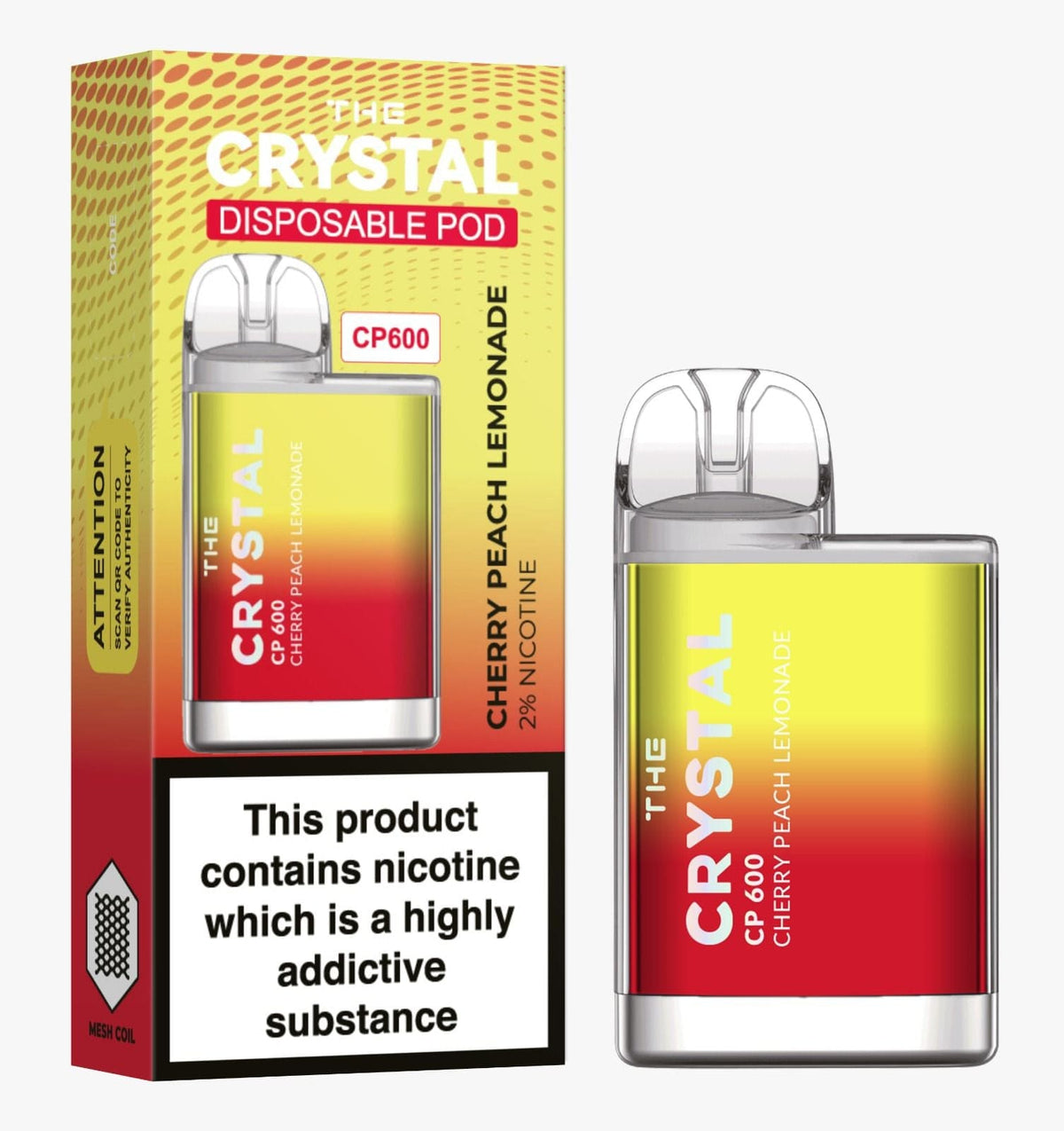 The Crystal CP600 Disposable Vape Puff Mini Pod Box of 10 - Mcr Vape Distro